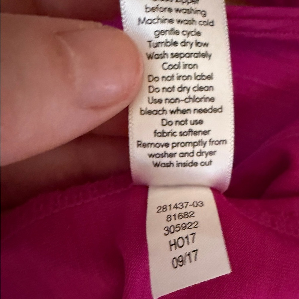 Athleta Fuchsia Sleeveless Pacific Contoured Tank Quarter Zip with Ruching - Picture 6 of 6
